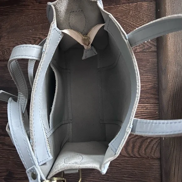 Portland Leather - Lola Formal Gray Crossbody Bag - Picture 4 of 4